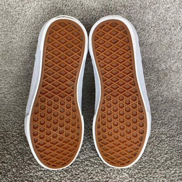 Vans Old School Slip On Lace Up White on White Checkerboard Youth US Size 3 - Picture 6 of 9